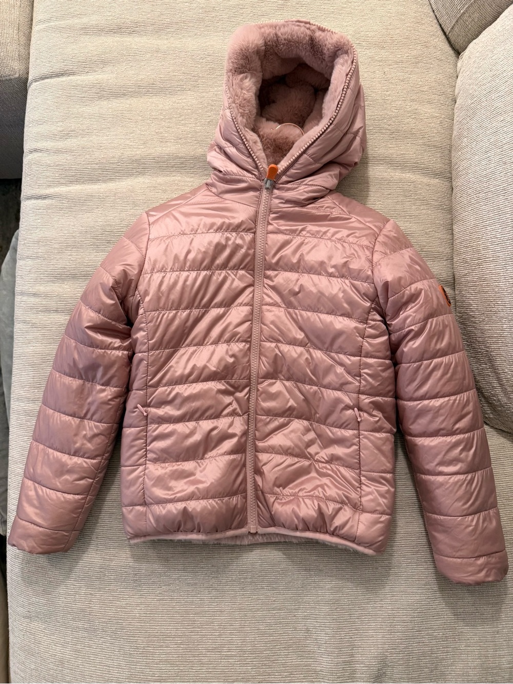 SAVE THE DUCK Kids Puffer Jacket in Blush Pink